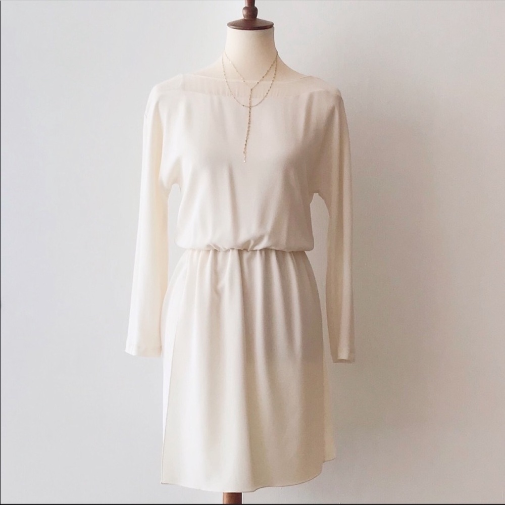 NWOT ZARA cream dress sz S